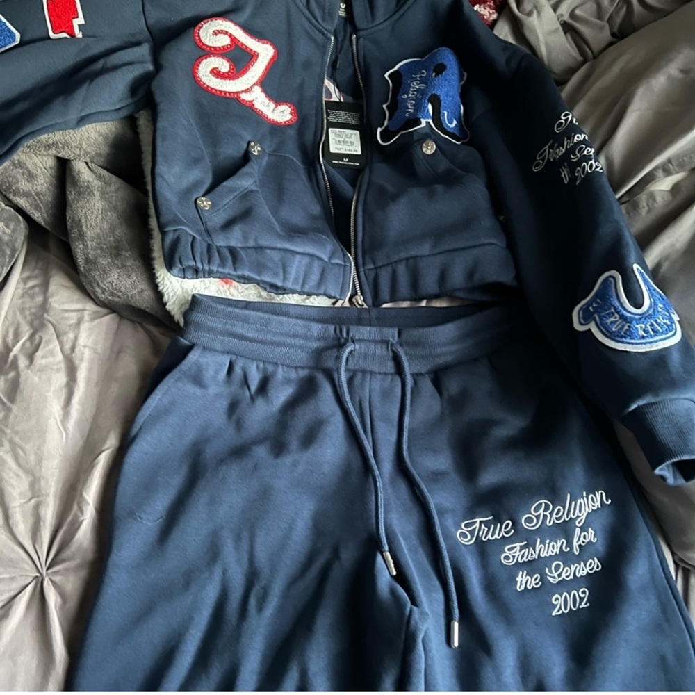 True Religion Dark Blue Embroidered Set